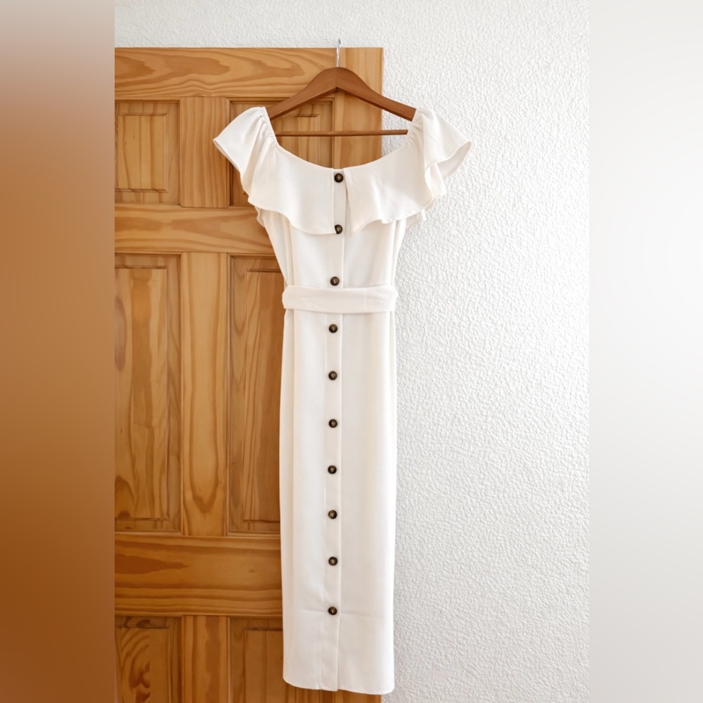 Elegant White Off-Shoulder Dress